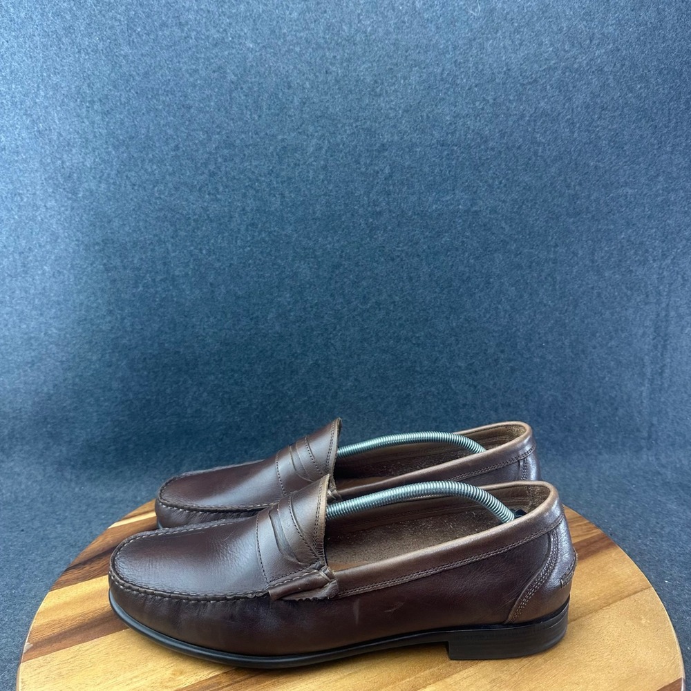 GH Bass & Co Mens Brown Penny Loafers Brown Slip On Size 13 70-73067 - Picture 6 of 12
